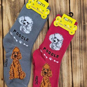 Unisex Canine Foozys Socks - Poodle